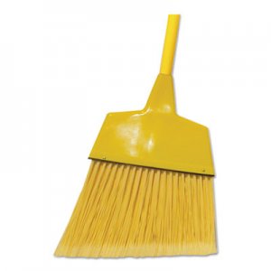 Boardwalk Poly Fiber Angled-Head Lobby Brooms, 55", Yellow Metal Handle, 12/Carton BWKBRMAXIL