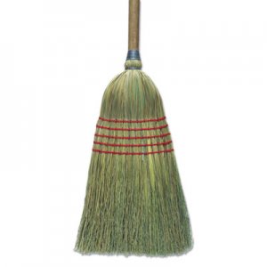 Boardwalk Corn Broom, 56", Lacquered Wood Handle, Natural, 6/Carton BWKBR10003