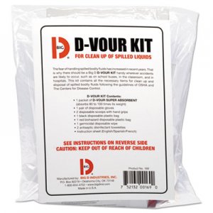 Big D D'vour Clean-up Kit, Powder, All Inclusive Kit, 6/Carton BGD169 016900