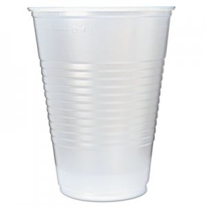 Fabri-Kal RK Ribbed Cold Drink Cups, 16oz, Translucent, 50/Sleeve, 20 Sleeves/Carton FABRK16 9508032