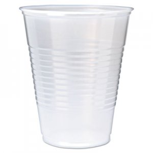 Fabri-Kal RK Ribbed Cold Drink Cups, 12oz, Translucent, 50/Sleeve, 20 Sleeves/Carton FABRK12 9508028