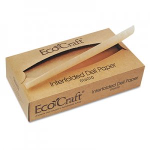 Bagcraft EcoCraft Interfolded Soy Wax Deli Sheets, 10 x 10 3/4, 500/Box, 12 Boxes/Carton BGC016010 1601016010