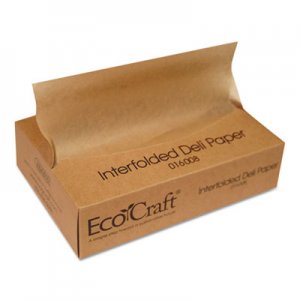 Bagcraft EcoCraft Interfolded Soy Wax Deli Sheets, 8 x 10 3/4, 500/Box, 12 Boxes/Carton BGC016008 BGC 016008