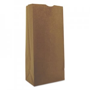 Genpak Grocery Paper Bags, 40 lbs Capacity, #25, 8.25"w x 5.25"d x 18"h, Kraft, 500