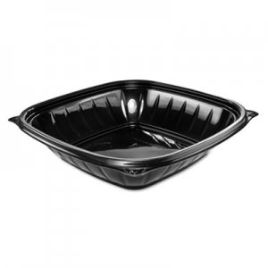 Dart PresentaBowls Pro Black Square Bowls, 32 oz, 8.5 x 8.5 x 2, 63/Bag, 4 Bags/Carton