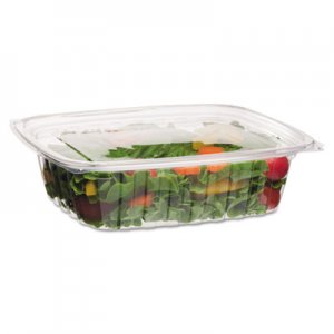 Eco-Products Renewable and Compostable Rectangular Deli Containers, 48 oz, 8 x 6 x 2, Clear, 50/Pack, 4 Packs