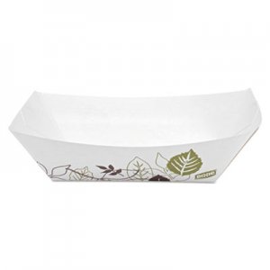 Dixie Kant Leek Polycoated Paper Food Tray, 2 lb Capacity, 5 x 6.69 x 1.6, Pathways, 1,000