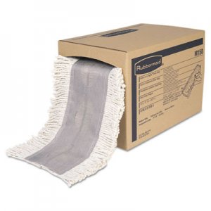Rubbermaid Commercial Cut To Length Dust Mops, Cotton, White, Cut-End, 5 x 40 Ft, 1 Box RCPM150 FGM15000WH00
