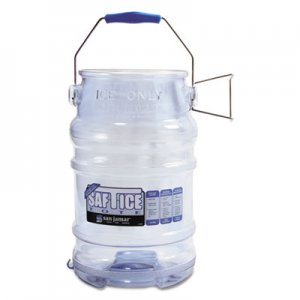 San Jamar Saf-T-Ice Tote, 6gal Capacity, Transparent Blue SJMSI6000 SI6000