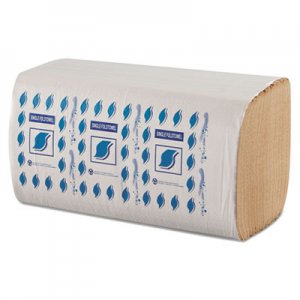 GEN Single-Fold Paper Towels, 1-Ply, Kraft, 9" x 9.25", 12/Carton GENSF5001K