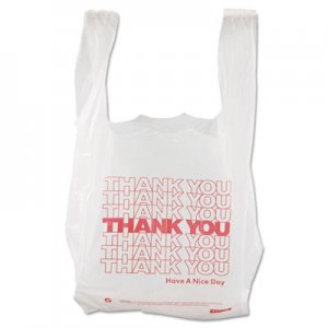 Barnes Paper Company Thank You High-Density Shopping Bags, 8" x 16", White, 2,000/Carton BPC8416THYOU 8416THYOU