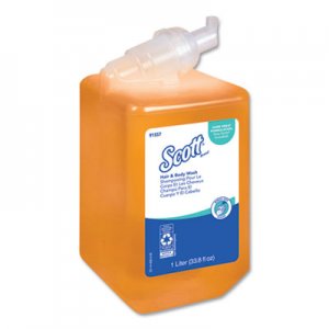 Scott Essential Hair and Body Wash, Citrus Floral, 1 L Bottle, 6/Carton KCC91557 91557