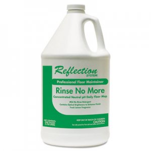 Theochem Laboratories Rinse-No-More Floor Cleaner, Lemon Scent, 1 gal, Bottle, 4/Carton TOL445 500257