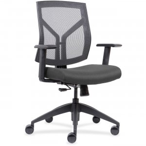 Lorell Mid-Back Chairs wth Mesh Back & Fabric Seat 83111A202 LLR83111A202
