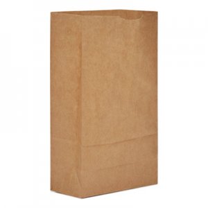 Genpak Grocery Paper Bags, 35 lbs Capacity, #6, 6"w x 3.63"d x 11.06"h, Kraft, 2