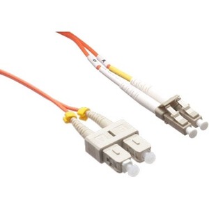 Axiom LC/SC Multimode Duplex OM1 62.5/125 Fiber Optic Cable 0.5m - TAA Compliant AXG96883