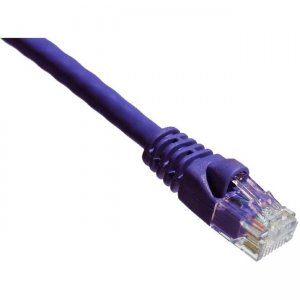 Axiom 100FT CAT6A 650mhz Patch Cable Molded Boot (Purple) - TAA Compliant AXG95863