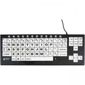 AbleNet VisionBoard 2 Large Key Keyboard Wired Black Print on 1-in/2.5-cm White Keys 12000022