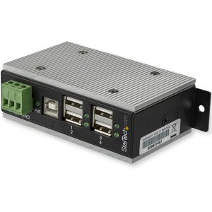 StarTech.com 4-Port Industrial USB 2.0 Hub with ESD Protection & 350W Surge Protection HB20A4AME