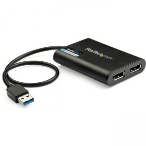 StarTech.com USB to Dual DisplayPort Adapter - 4K 60Hz - USB 3.0 (5Gbps) USB32DP24K60