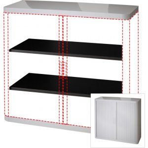 Paperflow USA Gray 41" Storage Cabinet Top/Back 366014192352 PPR366014192352