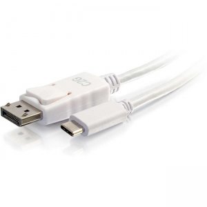 C2G 3ft USB C to DisplayPort 4K Cable White 26879