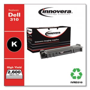 Innovera Remanufactured Black High-Yield Toner, Replacement for Dell E310 (593-BBKC), 2,600 Page-Yield IVRD310