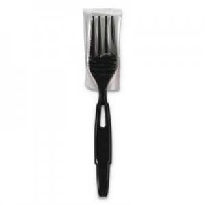 Dixie SmartStock Wrapped Heavy-Weight Cutlery Refill, Fork, Black, 960/Carton DXESSWPF5 SSWPF5