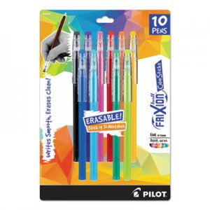 Pilot FriXion ColorSticks Erasable Stick Gel Pen, 0.7mm, Assorted Ink/Barrel, 10/Pack PIL32456 32456