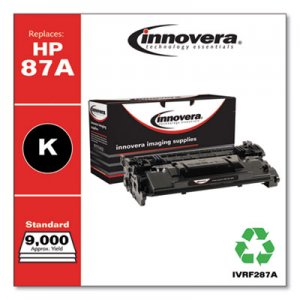 Innovera Remanufactured Black Toner, Replacement for HP 87A (CF287A), 9,000 Page-Yield IVRF287A