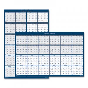 House of Doolittle Reversible/Erasable Two Year Wall Calendar, 24 x 37, Blue, 2021-2022 HOD3964 3964