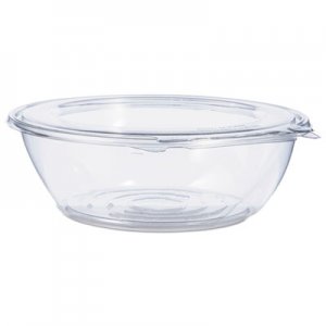 Dart Tamper-Resistant, Tamper-Evident Bowls with Flat Lid, 48 oz, 8.9" Diameter x 2.8"h, Clear, 100