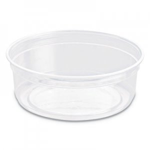 SOLO Cup Company Bare Eco-Forward RPET Deli Containers, 8 oz, 4.6" Diameter x 1.8"h, Clear, 500