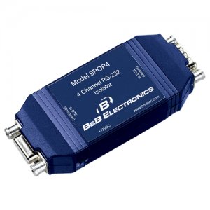 B+B 9 Pin, 4-Channel RS-232 Isolator 9POP4
