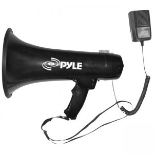 PylePro 40 Watts Professional Megaphone / Bullhorn w/Siren and 3.5mm Aux-In For Digital Music/iPod PMP43IN