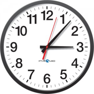 Pyramid TimeTrax Sync 13in Analog Clock - 12 Hour Face S9A3AAGBXB