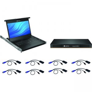 AVOCENT LRA Rack Console 18.5" LCD Widescreen,8-Port, Keyboard with Touchpad LRA185KMM8D-G01 LRA185KMM