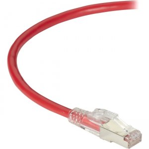 Black Box CAT6A 650-MHz Locking Snagless Patch Cable S/FTP CM PVC RD 15FT C6APC80S-RD-15