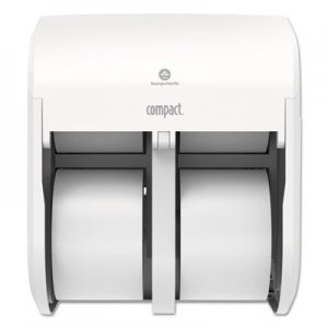 Georgia Pacific Professional Compact Quad Vertical 4-Roll Coreless Tissue Dispenser, 12.06 x 8 x 14.44, White GPC56747A