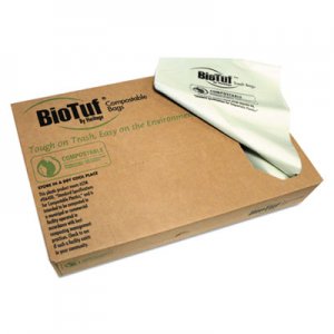 Heritage Biotuf Compostable Can Liners, 30 gal, .88 mil, 30 x 39, Green, 150/Carton HERY6039EER01 Y6039EE R01