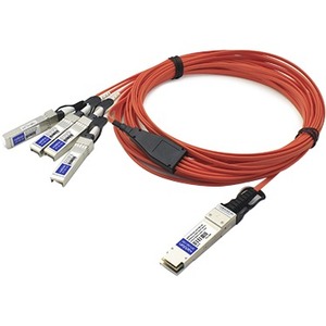 AddOn Fiber Optic Network Cable QSFP-4SFP-AOC100M-AO