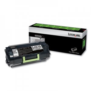 Lexmark 520HG, High-Yield, Toner, 25000 Page-Yield, Black LEX52D0H0G 52D0H0G