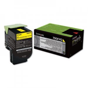 Lexmark 700XYG, Extra High-Yield, Toner, 4000 Page-Yield, Yellow LEX70C0XYG 70C0XYG