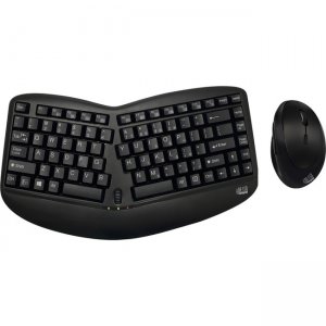 Adesso Tru-Form Wireless Ergo Mini Keyboard & Mouse WKB-1150CB