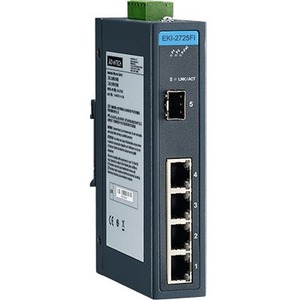 Advantech 4 GE + 1 SFP Ind. Unmanaged Switch W/T EKI-2725FI-AE EKI-2725FI