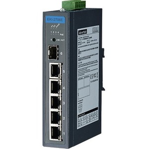 Advantech Ethernet Device, 4FE+1GE+1G SFP Unmanaged Ind. PoE Switch EKI-2706E-1GFP-AE EKI-2706E-1GFP