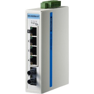 Advantech 4FE+1FE ST Multi-Mode Unmanaged Ethernet Switch, ATEX/C1D2/IECEx, -40~75 EKI-5525MI-ST-AE EKI-5525MI