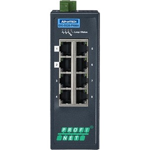 Advantech 8FE Managed Ethernet Switch Support PROFINET MRP Master EKI-5528-PNMA-AE EKI-5528-PNMA