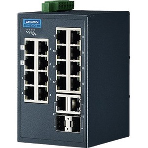 Advantech 16 + 2G Combo Ports Entry-level Managed Switch Support Modbus/TCP w/wide Temp EKI-5626CI-MB-AE EKI