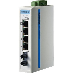Advantech 4FE+1FE ST Single-Mode Unmanaged Ethernet Switch, ATEX/C1D2/IECEx, -40~75 EKI-5525SI-ST-AE EKI-5525SI